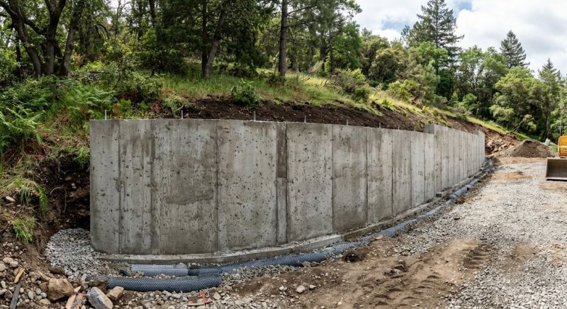Retention Wall Installation in Sonoma County, CA